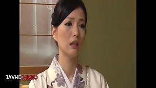 Mature Japanese star Miria Hazuki takes on two partners in steamy DP action