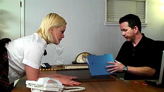 Amateur blonde ass fucked and facialized