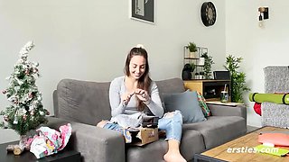 Hot Brunette Ana B Plays with Her Sex Toy - Solo Masturbation & Big Tits