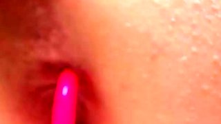 Shemale tranny enjoying solo masturbation