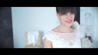 Wedding day Anal Sex! Bride eats cum and shows her gaping ASS