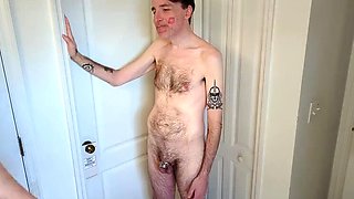 MILF Hotwife Dresses Cuckold Husband in Chastity for Femdom Party Humiliation
