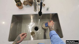 Farm Girl Visits Her Stepdad To Milk His Cock