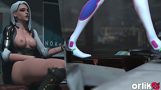 Ashe & D.va From Overwatch - 3D Animation