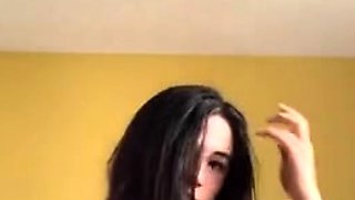 Caileykatts Teasing With Pierced Nipples In Black Lingerie