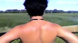 Office Worker Blows Her Boss Outdoors