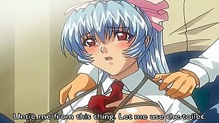 Schoolgirl in Uniform Gets Anal with Vibrator - Tied Up Hentai