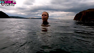 Erotic Underwater Swimsuit Strip: Tease to Nude in Sea