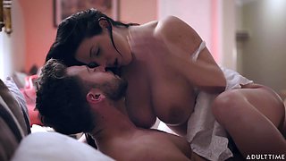 Jerking cock is fun but kinky brunette Angela White wanna fuck missionary