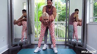 Hot Mom Fucked Hard By Son While Doing Yoga & Exercise