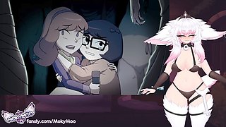 Big boobed waifu Moky reacts to the mystery screw