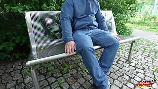 German Scout MMF Threesome with Redhead Teen - Blowjob and Cumshot in HD