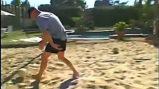 Puffy Titted Teen Fucks her Coach in His Pool AI Upscaled