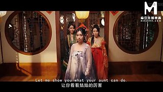 Asian MILF Su Chang & Su Yu Tang in Hot Cosplay Foursome - Nezha 2 Dragon Maidens Drain His Cum
