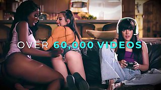 ALL GIRL MASSAGE - Horny Gia Derza Gets The Best Massage During VR Game With Kenna James