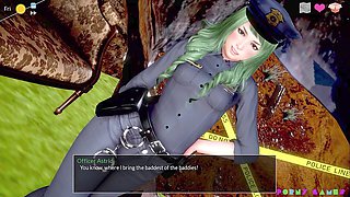 Hot mummy in public showing off her curves anime style