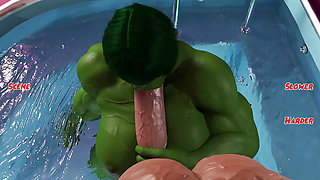 She Hulk Loves Getting Her Asshole Stretched by Monster Cock