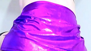 Ebony tranny Brii jerks her black boner in solo masturbation