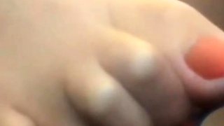 Wet Pantyhose Masturbation With Dildo