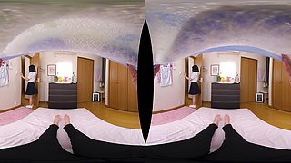 Japanese Student Fantasy Unfolds in Virtual POV Passion