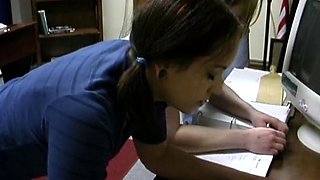 Amateur blonde is giving oralsex to a loving brunette