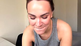 First Date Sex with Cum in Mouth - Amateur Redhead Deep Throat Outdoor Fuck