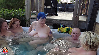 Waterbabes the Hot Tub Reverse Gangbang