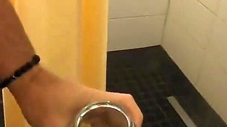 Another Bathroom Session with Cum and Piss Cock-tail