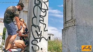 Wet Kelly Outdoor Public Sex - Amateur Blonde MILF Fucks in Park
