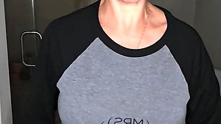 Milf brunette masturbating with toy ass