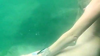 Erotic Underwater Swimsuit Strip: Tease to Nude in Sea