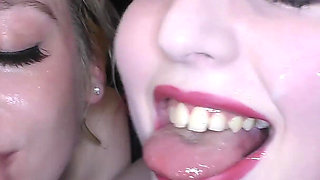 Debut Bukkake for Olivia and Candice