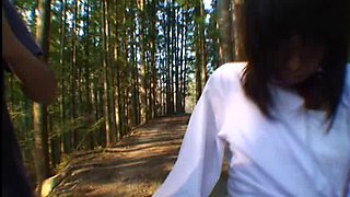 Hot Asian Toyed In Threesome Outdoor