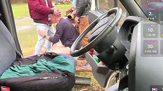 Unexpected truck stop hookup with more than one visitor