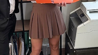 Secretary Trapped Fucking at Copy Machine Room