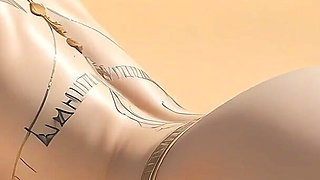 Lustrender: Egyptian Celestial Pregnant Butt Plug Masturbation - Ai Video