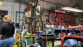 French Pegging - Garage of Humiliation: the Boss Orchestrates a Memorable Punishment with His Dominatrixes