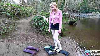 Secretary's White Tights Drenched in Waders Gone Wrong