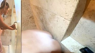 Stunning small breasted amateur teen takes cock deep inside