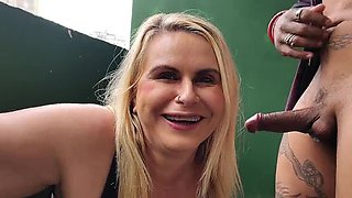 Tiffany T. Does Chores for a Mouthful of Cum at Her Place