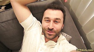 Enchanting James Deen and Alex Chance's cumshot movie