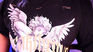Stacked brunette goes solo toys and masturbation