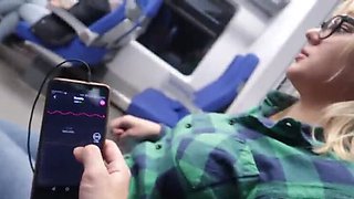 Teacher Of Magic Controls My Orgasm on Train with Remote Toy