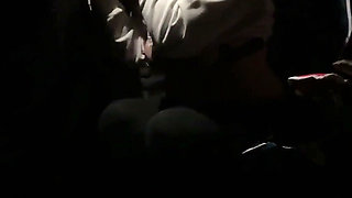 Sneaky MILF Sucks Cock in the Garage
