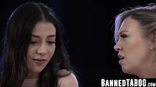 Natalie Brooks and Dee Williams share dick in MILF and teen's wild threesome