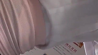 Tight-skirted Teacher Provokes Dick with Her Perfect Beautiful Pantyhose Legs and Feet! Part.2