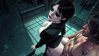 Skinny Emo Slut Gets Fucked by a Huge Cock