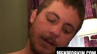 Wondrous pillow-biter milks huge stiffy before massive load