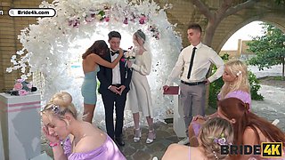 Bride’s anal wedding with the bold master of ceremony while the groom to be watches