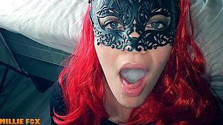 Cosplay and a lot of cum - Milf Swallows a huge load of cum - Millie Fox